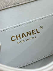 CHANEL 25S COCO CRUSH HANDLE 18 IN NUDE CALFSKIN GOLD HARDWARE