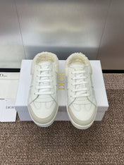 STAR SNEAKER IN WHITE CALFSKIN AND SHEARLING