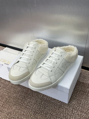 STAR SNEAKER IN WHITE CALFSKIN AND SHEARLING