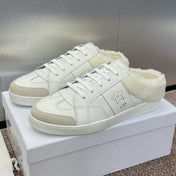 STAR SNEAKER IN WHITE CALFSKIN AND SHEARLING