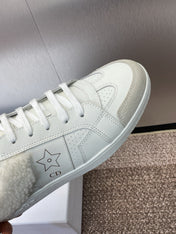 STAR SNEAKER IN WHITE CALFSKIN AND SHEARLING