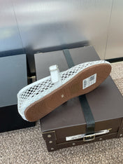 ALAIA MARY JANE FLAT 25S IN WHITE MESH CALFSKIN