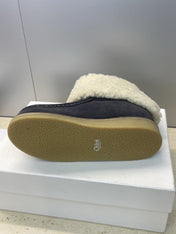 CHLOÉ 26S SHEARLING BOOTS IN CHARCOAL GREY SUEDE
