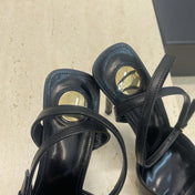 YSL 26S HEELED SANDALS 95 MM IN BLACK CALFSKIN STYLE 1