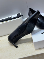 CELINE 26S HIGH HEELS 65 MM IN BLACK CALFSKIN