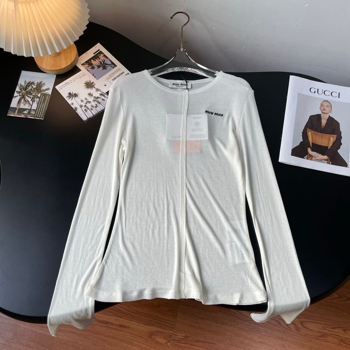 MIUMIU LONG-SLEEVE T-SHIRT STYLE 48