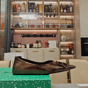 POINTED BALLET FLATS IN CHOCOLATE SHINY CRACKED SHEEPSKIN