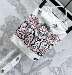 MIUMIU HALTER NECK TOP WITH PRINT 267875