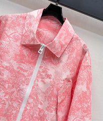 DIOR JACKET WITH TURN-DOWN COLLAR IN PINK