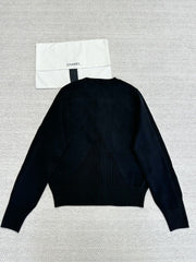 CC Cardigan In Black Wool Viscose