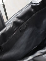 PUFFER LARGE TOTE BAG 57 IN BLACK NAPA LAMBSKIN