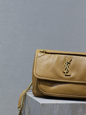 NIKI MEDIUM 28 IN DIJON YELLOW ELEPHANT PATTERN LAMBSKIN