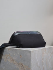 YSL 25S CLASSIC CROSSBODY BAG 26 IN BLACK CANVAS SILVER HARDWRE