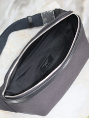 YSL 25S CLASSIC CROSSBODY BAG 26 IN BLACK CANVAS SILVER HARDWARE