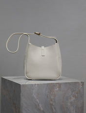 YSL 25S LE 5 À 7 BAG 16 IN BLANC VINTAGE GRAINED CALFSKIN GOLD HARDWARE