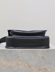 NIKI BABY 22 IN CHARCOAL GRAY CALFSKIN GOLD LOGO