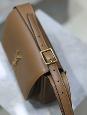 YSL 25S NIKI BABY 22 IN BROWN CALFSKIN GOLD HARDWARE