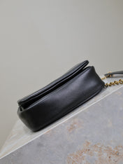 YSL 25S JAMIE CUBE 16 IN BLACK CALFSKIN