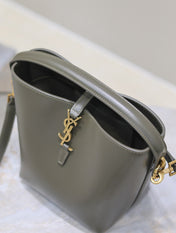 YSL 25S LE 37 MINI 20 IN DARK OLIVE CALFSKIN GOLD HARDWRE