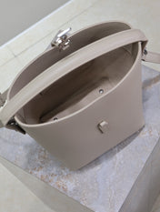 YSL 25S LE 37 BAG 20 IN DUSTY GRAY CALFSKIN SILVER HARDWRE
