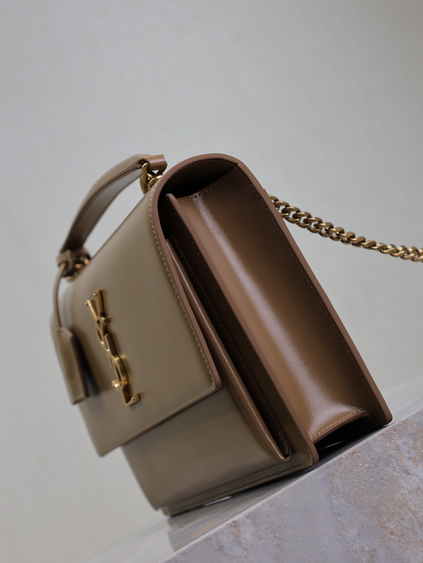 YSL 25S SUNSET MM 25 IN FOX CALFSKIN GOLD HARDWARE