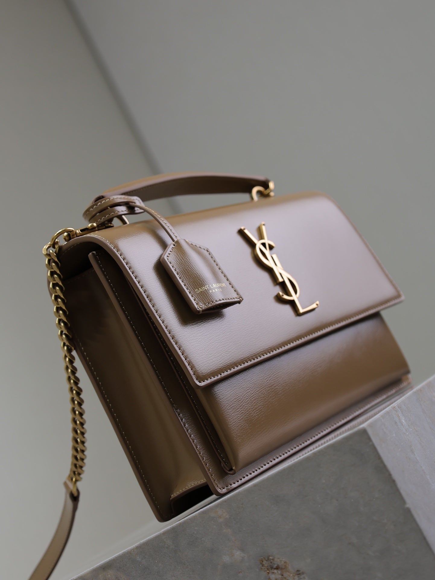 YSL 25S SUNSET MM 25 IN FOX CALFSKIN GOLD HARDWARE