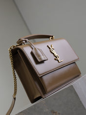 YSL 25S SUNSET MM 25 IN FOX CALFSKIN GOLD HARDWARE