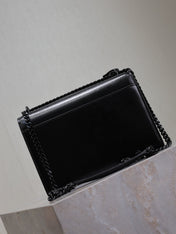 YSL 25S SUNSET BAG 22 IN BLACK CALFSKIN BLACK HARDWARE