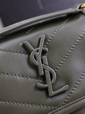 NIKI BABY 22 IN UNIFORM GREEN LAMBSKIN GOLD CHAIN