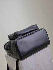 CITY BACKPACK 38 IN BLACK CALFSKIN
