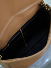 JAMIE 4.3 LARGE BAG 43 IN BRONZE BROWN SMOOTH LAMBSKIN GOLD HARDWARE
