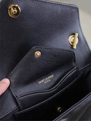 LOULOU MINI 20 IN BLACK SHEEPSKIN GOLD HARDWARE