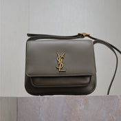 YSL 25S NIKI BABY 22 IN DARK OLIVE BROWN CALFSKIN GOLD HARDWRE