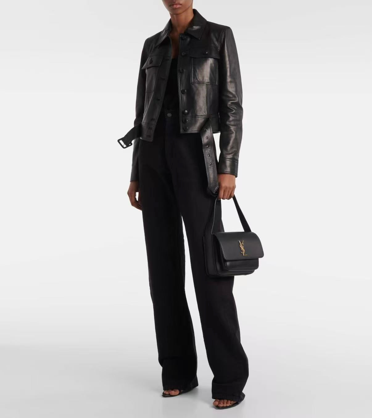 YSL 25S NIKI BABY 22 IN BLACK CALFSKIN GOLD HARDWARE