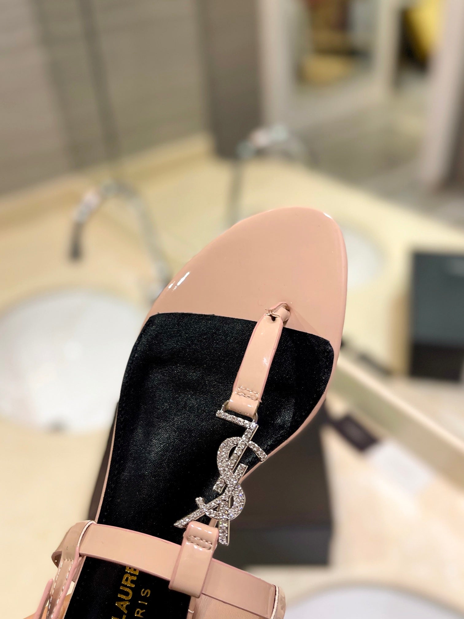 SL CASSANDRA SANDALS TAN POLISHED CALFSKIN