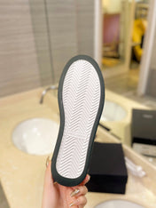 SL SL/61 SNEAKERS DARK GREEN AND WHITE CALFSKIN