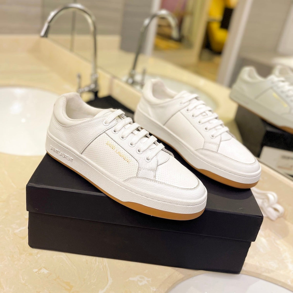 SL SL/61 SNEAKERS WHITE CALFSKIN