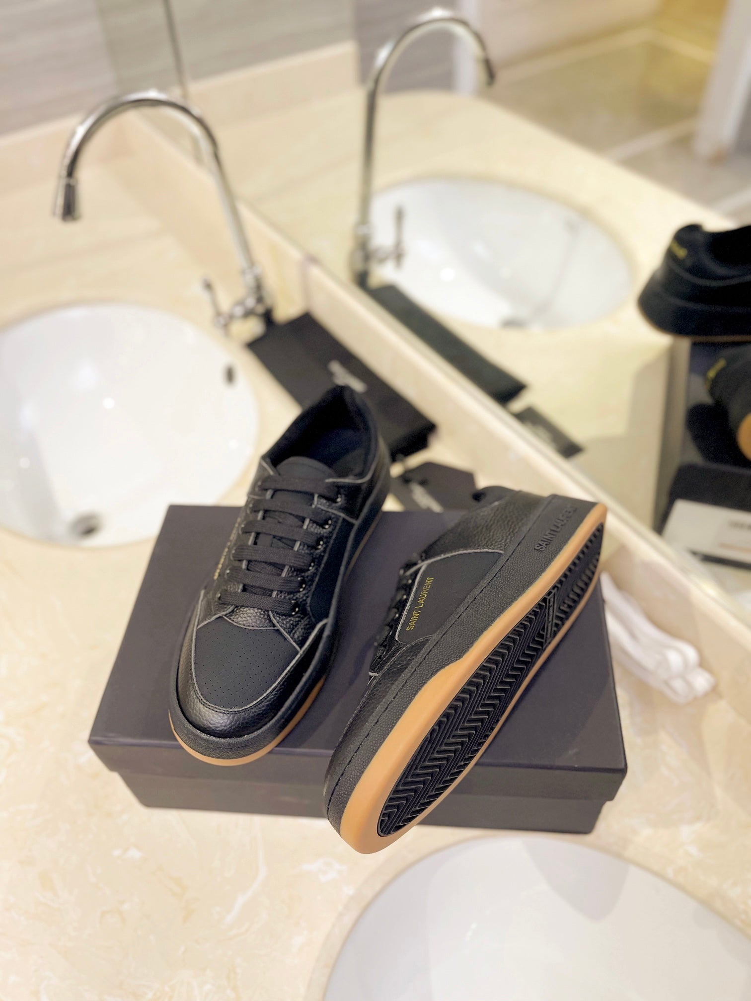 SL SL/61 SNEAKERS BLACK CALFSKIN