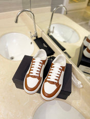 SL SL/61 SNEAKERS WHITE-BROWN CALFSKIN