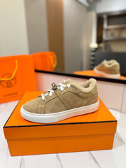 DAY SNEAKER IN TORTILLA BROWN SUEDE AND FLEECE LINING