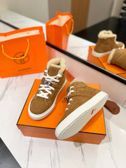 CHEALSEA BOOTS IN BRONZE BROWN SUEDE AND FLEECE LINING