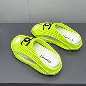 New Double C Foam Lightweight Slippers Boat Lemon Yelllow