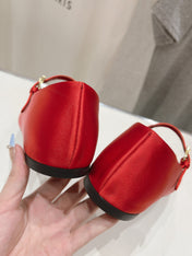 PRA SATIN BALLERINAS CRIMSON