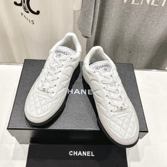 Double C  New Quilted Panda Shoes White Sheepskin