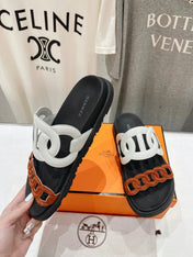 EXTRA SANDAL BLACK MIX WHITE MIX SYRUP CALFSKIN