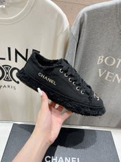 CC SNEAKER BLACK DENIM FABRIC
