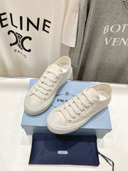 PRA PRINTED COTTON SNEAKERS WHITE CANVAS