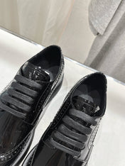 PRA BRUSHED LEATHER DERBY SHOES GLOSSY BLACK