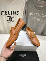 TRIOMPHE LOAFER IN BRONZE BROWN SMOOTH CALFSKIN GOLD HARDWARE