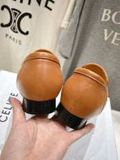 TRIOMPHE LOAFER IN BRONZE BROWN SMOOTH CALFSKIN GOLD HARDWARE